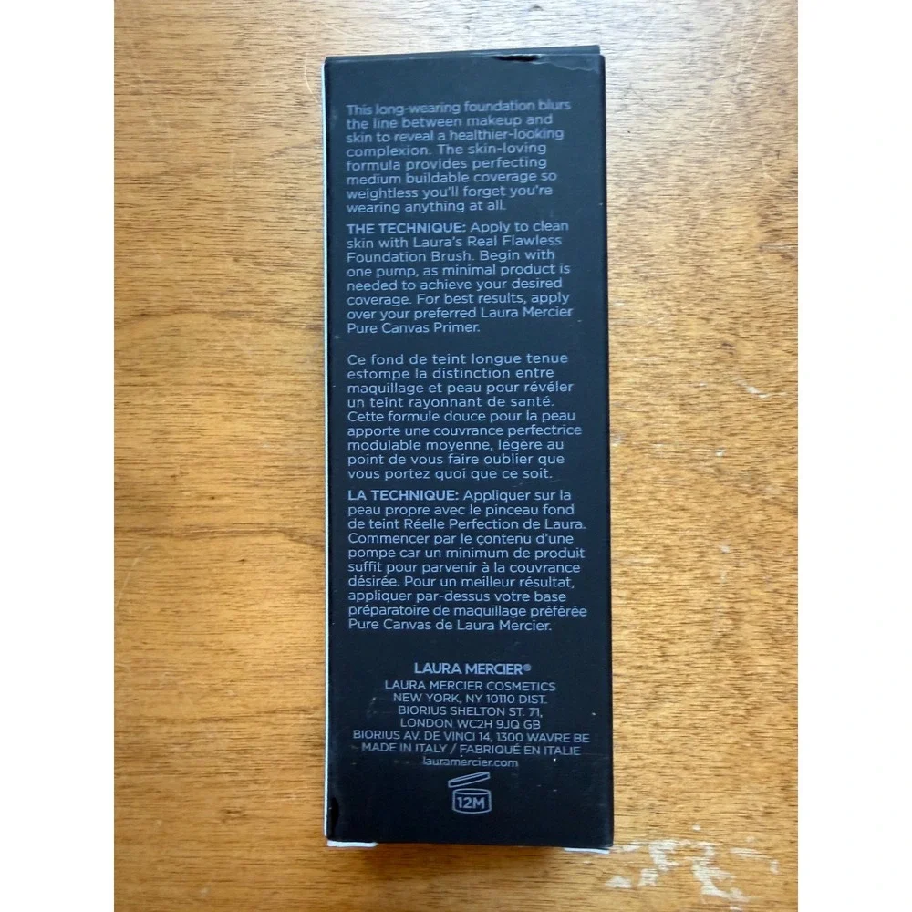 Laura Mercier Real Flawless Weightless Perfecting Foundation 1W1 Cashmere 1oz